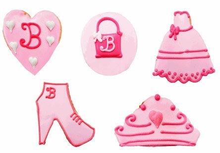 Galletas rellenas accesorios Barbie